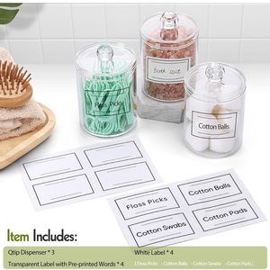 Pack of 3 Qtip dispensers